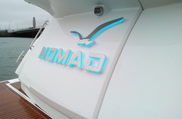 Nomad Illuminated Yacht Sign