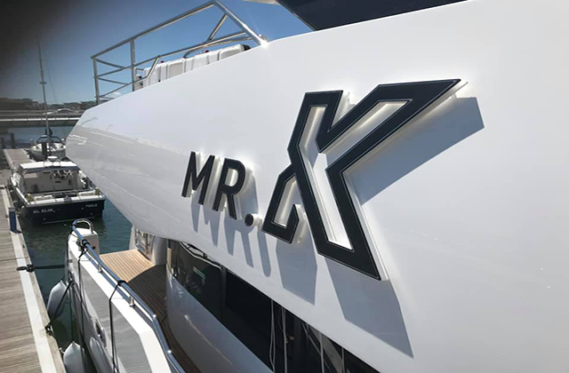 AMr K Illuminated Yacht Sign